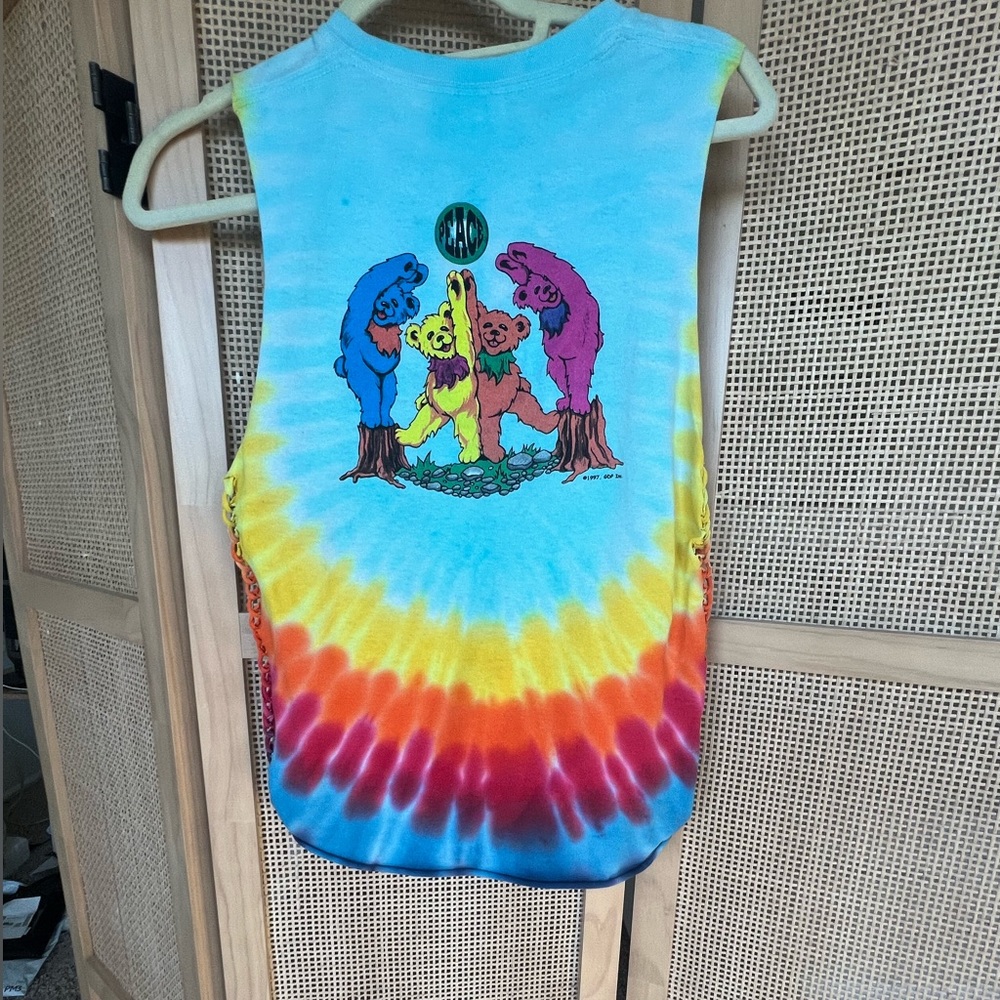 Upcycled/Custom Grateful Dead Muscle Shirt - small